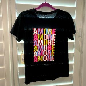 Ramy Brook black graphic tshirt